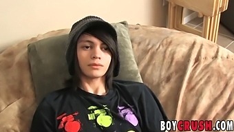 Handjob And Ejaculation During A Sexy Interview With A Stunning Young Man