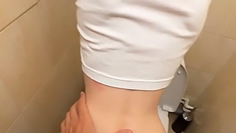 Amateur Couple Gets Naughty At A Party In The Toilet And In A Room While Others Watch