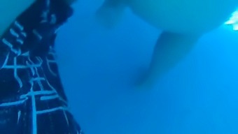 Pool Sex With A Happy Ending: We Fucked Well And I Came On Her Handjob