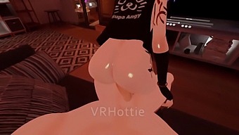 Intenso Sexo De Polla Y Sofá Con Una Bailarina De Regazo En Vrchat
