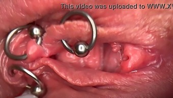 Sensual Close-Up Of My Pierced Clit And Wet Pussy With Piss Play