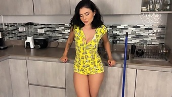 Your Roommate Is Stuck In The Kitchen Drawer And You Have To Watch Her Orgasm Alone.