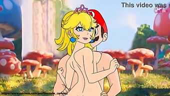 Princess Peach And Mario In A Steamy Encounter