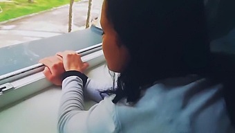 Facial Close-Up: Hot Girl Gets Fucked By The Window