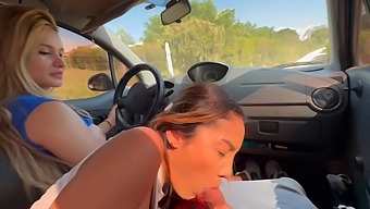 Two Stunning Latinas Seduce Me In Their Car And Give Me An Intense Blowjob