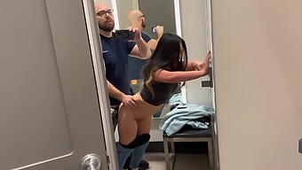 Beautiful Asian Girl Gives Blow Job In A Riskiest Way In The Dressing Room